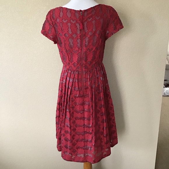 Anthropologie Rubied Lace Dress by Moulinette Soeurs, Size 8 - Picture 8 of 11